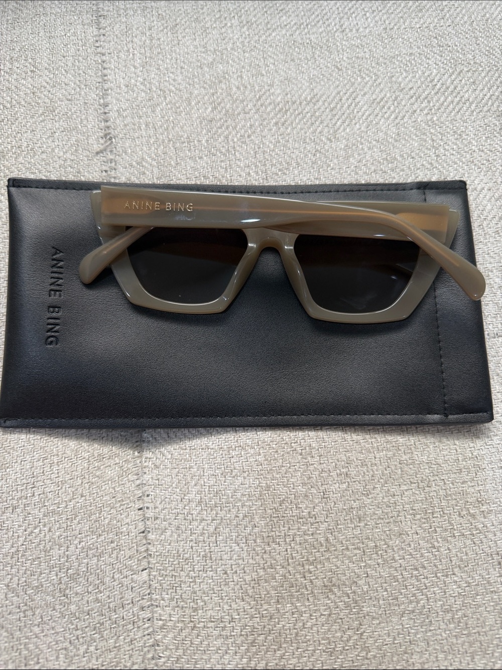 Anine Bing Paris Sunglasses in Olive - Picture 3 of 4